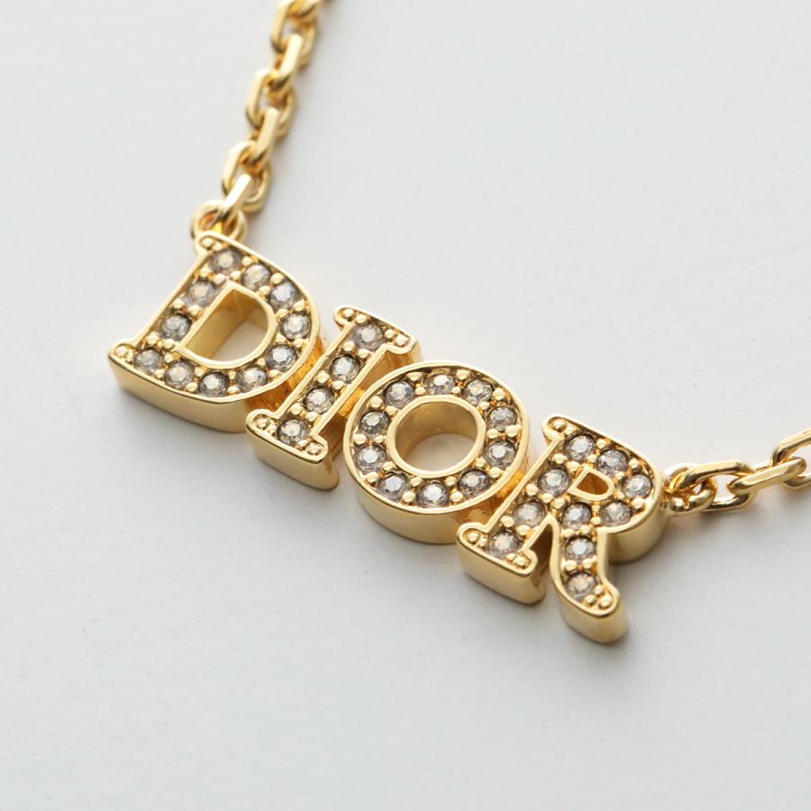 極美品/近年モデル✨ディオール ネックレス ロゴ 3連 ゴールド デザイン Christian Dior（クリスチャン・ディオール） Dior ディオール