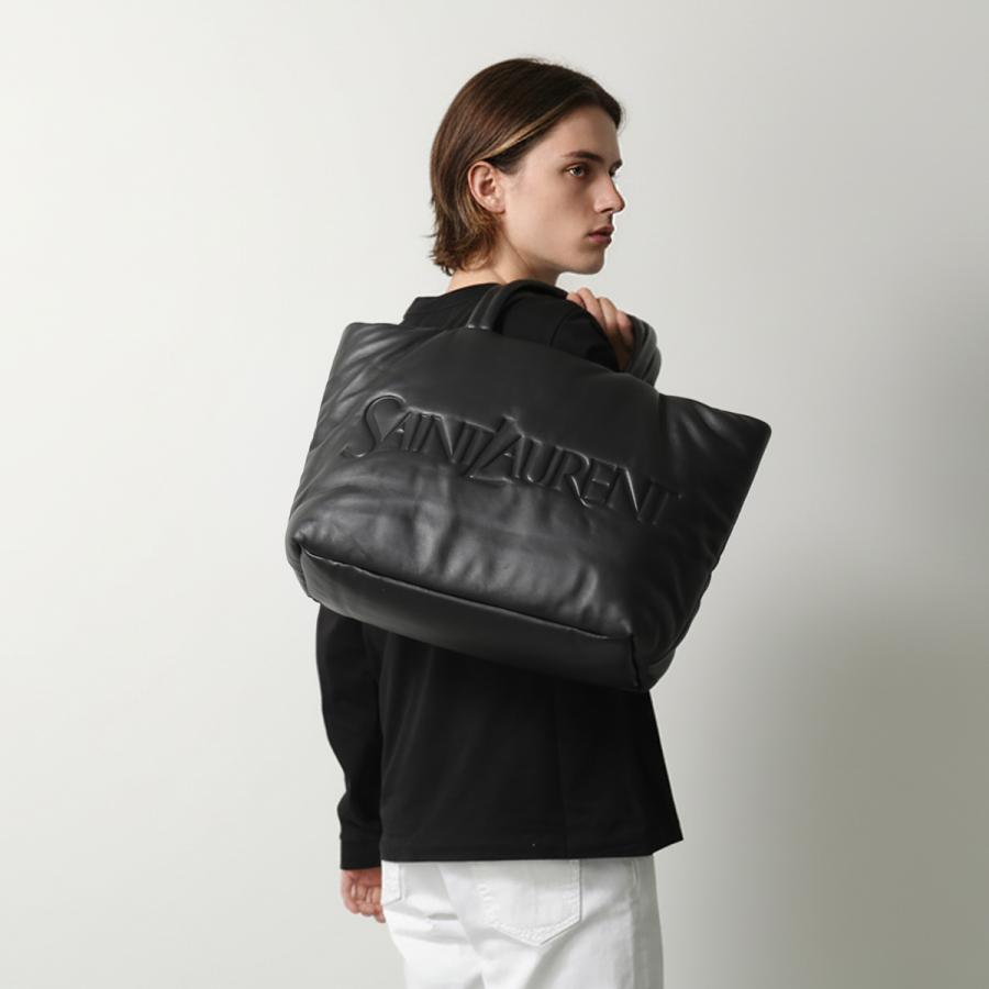 SAINT LAURENT PARIS レザートートバッグ メンズ サンローランの黒レザートート｜大人が買うべき人気ハイブランドの新作