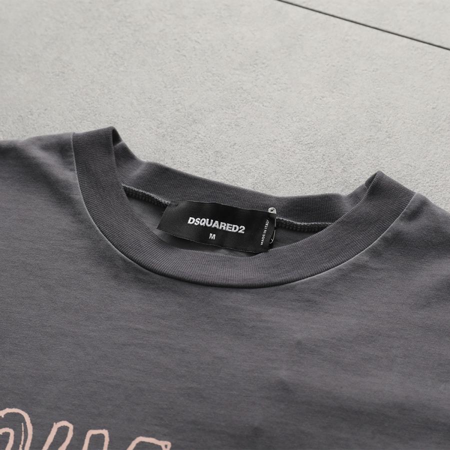 DSQUARED2 ディースクエアード 半袖スウェット DSQ2ロゴ グレー M 中古・古着通販】DSQUARED2 (ディースクエアード) 半袖カットソー