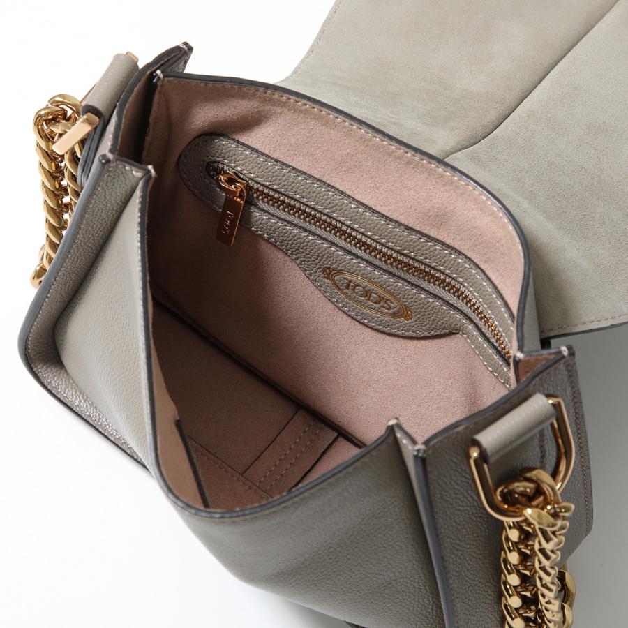 トッズ T タイムレス レザークロスボディバッグ ショルダーバッグ グレー TOD'S（トッズ） TODS ショルダーバッグ T TIMELESS Tタイムレス