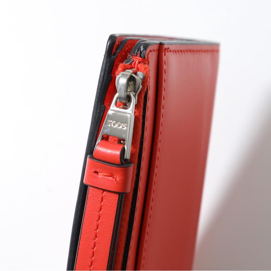 トッズTODS 赤　長財布箱あり TOD'S（トッズ） TODS 二つ折り財布 XAUTLEB5100QNT レディース ミニ