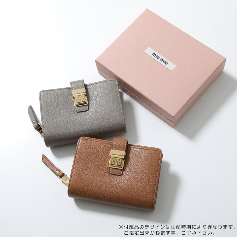 さな miu miu 三つ折り財布 miu miu（ミュウミュウ） 二つ折り財布 5ML053 2F8V レディース レザー