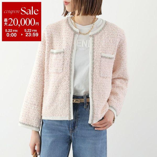 美品 ディニテコリエ ノーカラー ツイード ジャケット ドルマン ホワイト Dignite collier（ディニテコリエ） ノーカラージャケット 80267060