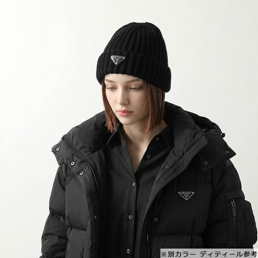 PRADA（プラダ） ニット帽 2HC390 2DZL メンズ トライアングルロゴ