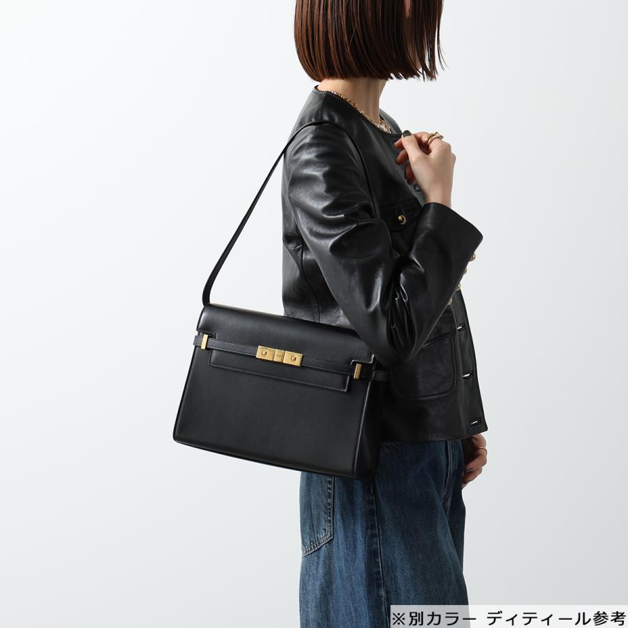 YSL ブラックのショルダーバッグ／ハンドバッグ SAINT LAURENT サンローラン ハンドバッグ MANHATTAN マンハッタン