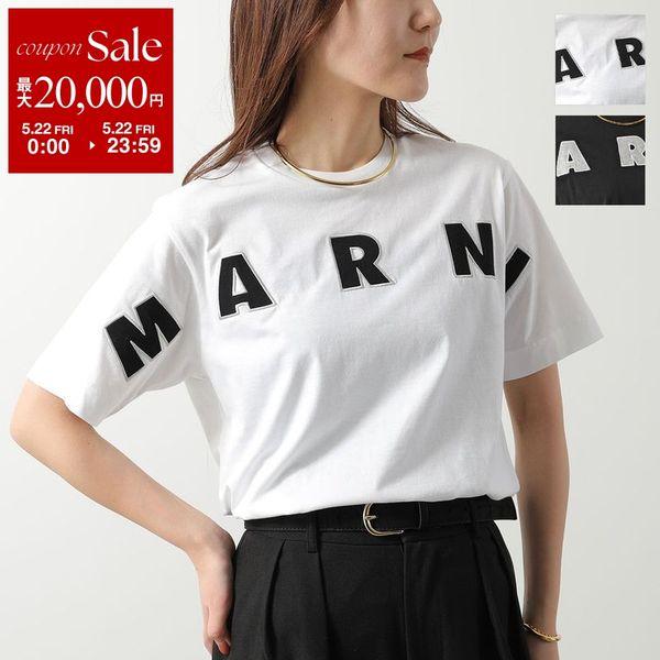 MARNI KIDS マルニ キッズ Tシャツ M01265 M00RF レディース ガールズ 半袖 カットソー ロゴT 刺繍 クルーネック コットンの画像