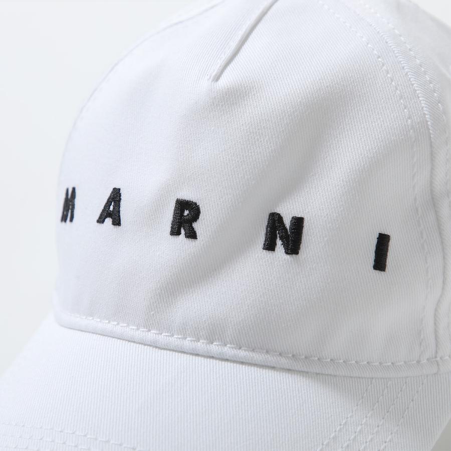 MARNI KIDS マルニ キッズ ベースボールキャップ M01833 M00J2 ガールズ ロゴ刺繍 コットン 帽子 0M100 M01833M00J20M100の画像