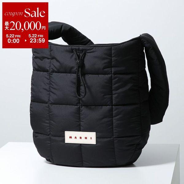 MARNI マルニ ショルダーバッグ Puff パフ SBMQ0125U1 P8068 メンズ キルティング ホーボーバッグ クロスボディ ロゴパッチ 鞄 00N99 SBMQ0125U1P806800N99の画像