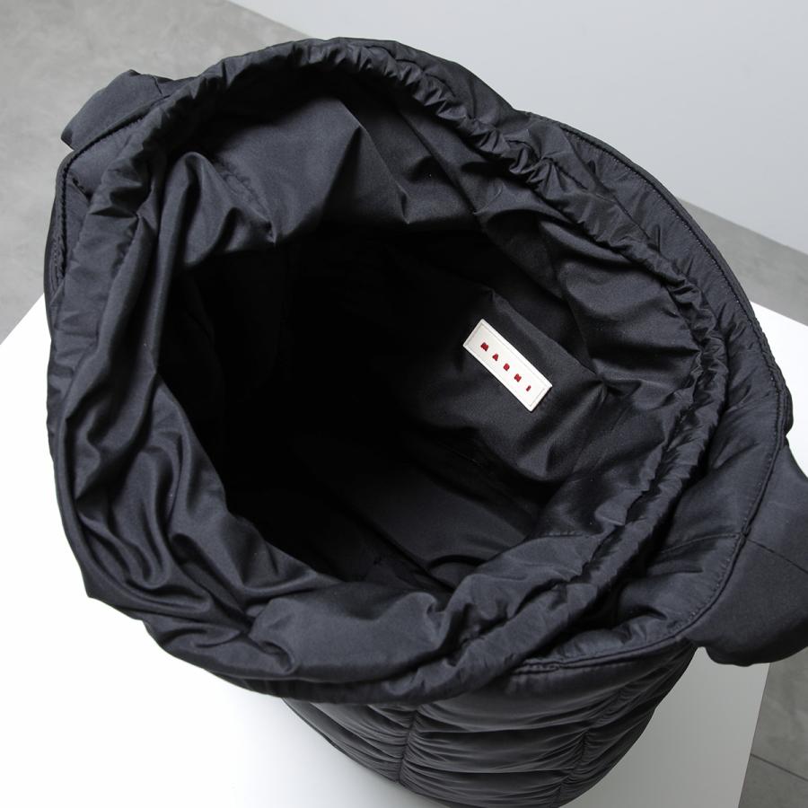 MARNI マルニ ショルダーバッグ Puff パフ SBMQ0125U1 P8068 メンズ キルティング ホーボーバッグ クロスボディ ロゴパッチ 鞄 00N99 SBMQ0125U1P806800N99の画像