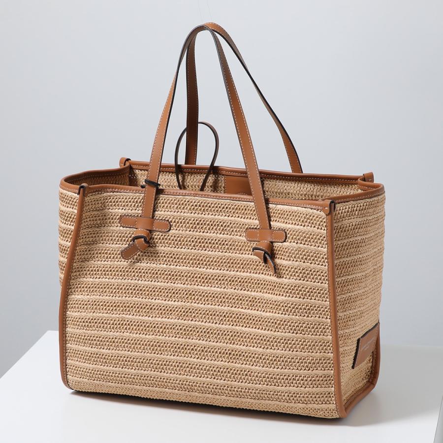 GIANNI CHIARINI ジャンニキアリーニ トートバッグ MARCELLA マルチェッラ M BS 6850 COMM RVMRK レディース かごバッグ ポーチ付き 鞄 NATURALE_5