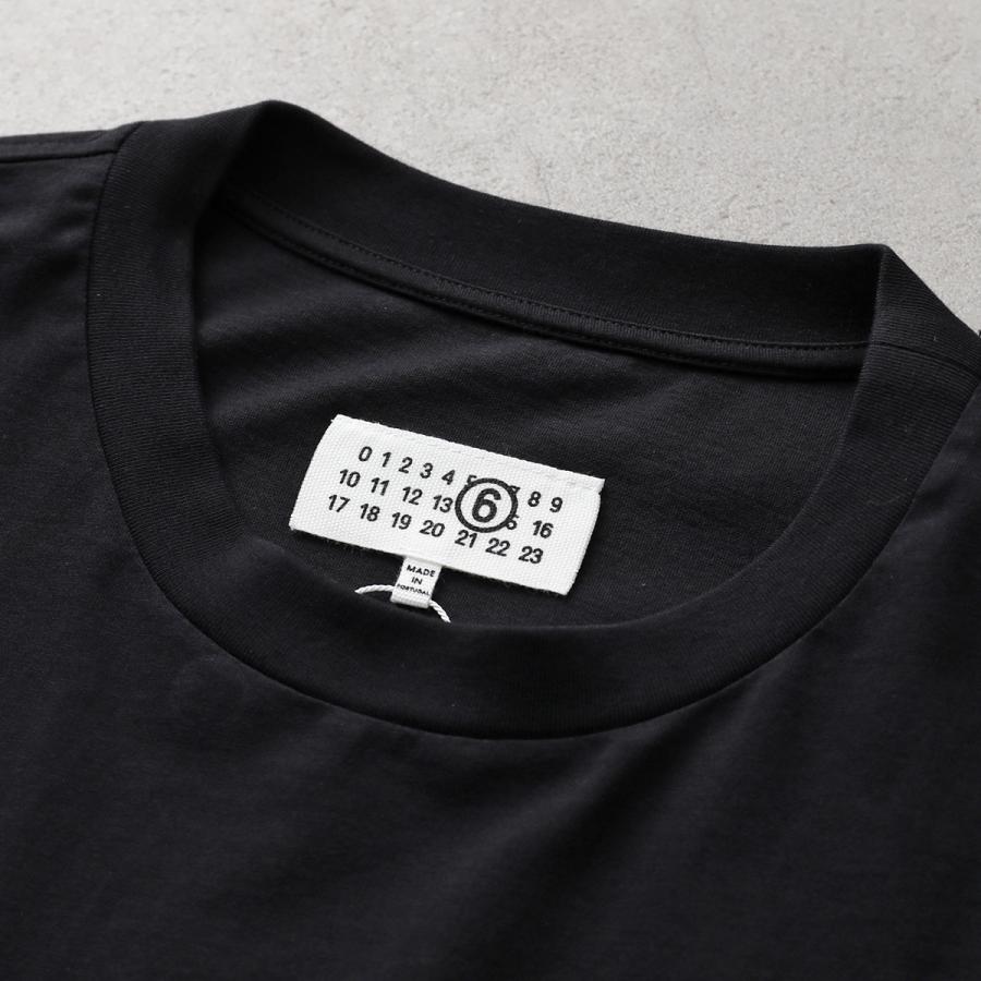 新品 MM6 エムエムシックス 半袖Tシャツ ブラック 16Y ロゴT コットン MM6 エムエムシックス メゾンマルジェラ Tシャツ S62GD0216 M20048