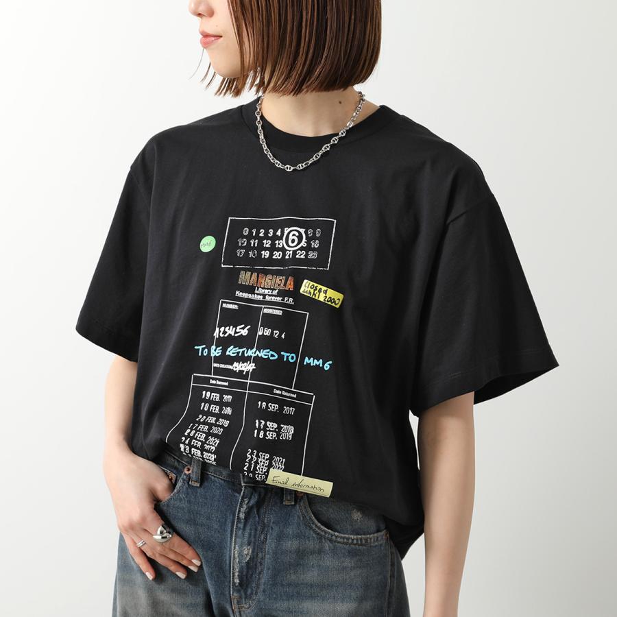 MM6 Maison Margiela ブランドロゴ半袖Tシャツカットソー MM6 エムエムシックス メゾンマルジェラ Tシャツ SH0GC0070 M20170