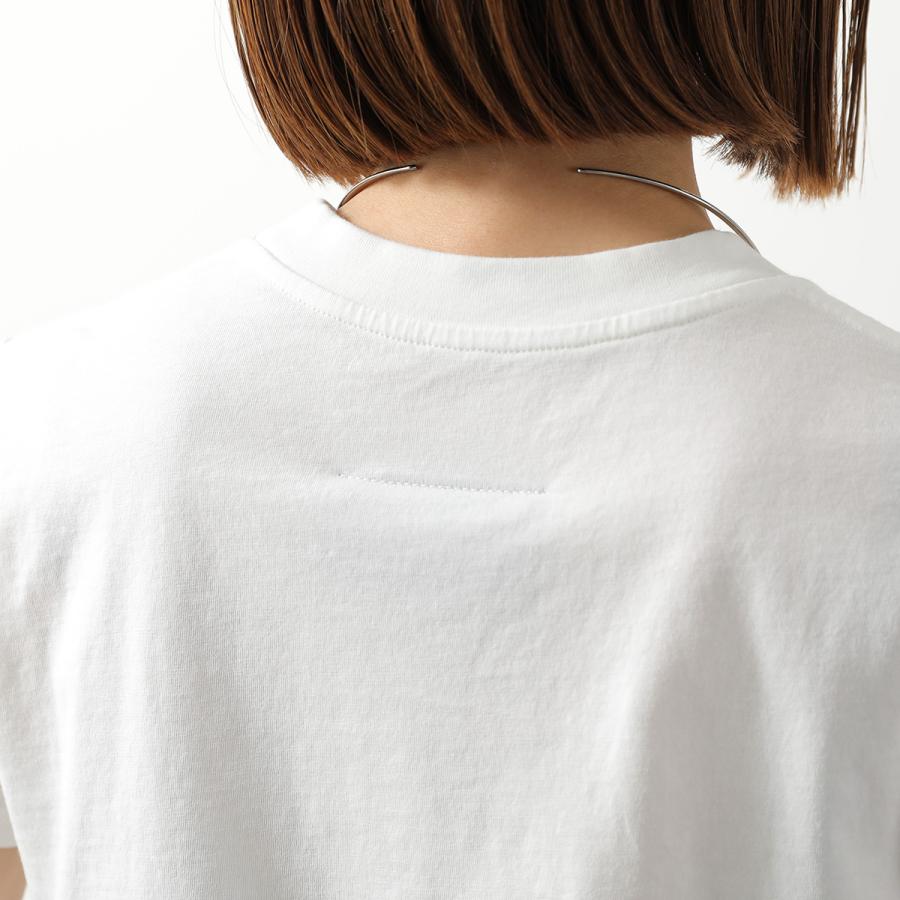 MM6 エムエムシックス★ロング丈 フレンチ袖カットソー 肩プリント ホワイト MM6 KIDS エムエムシックス メゾンマルジェラ キッズ Tシャツ 【1枚