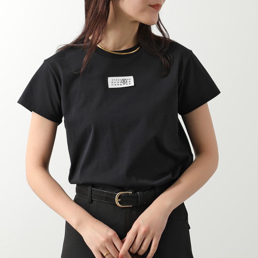 エムエムシックス MM6 テープドラベル 半袖Tシャツ 衣料品 トップス コットン レディース ブラック系 S62GD0210M20115100L 【新品】 MM6 エムエムシックス メゾンマルジェラ Tシャツ S62GD0210 M20115