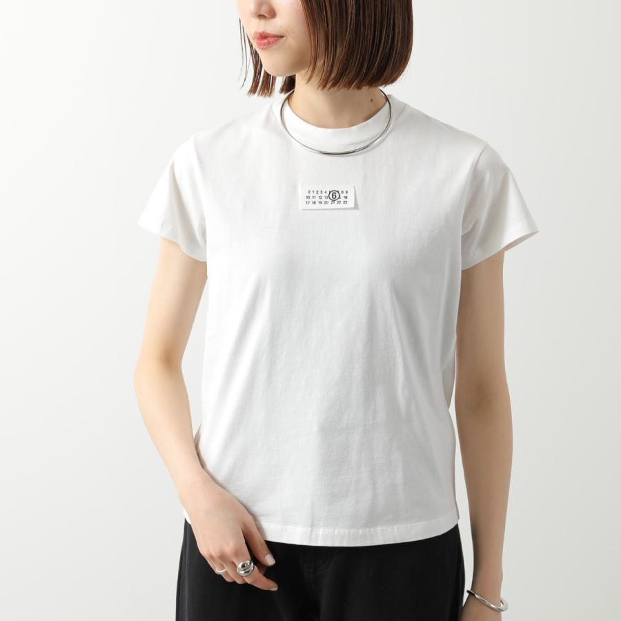 MM6 エムエムシックス メゾンマルジェラ Tシャツ S52GC0327 M20170 レディース 半袖 クルーネック コットン カットソー ナンバリング S52GC0327M20170101の画像