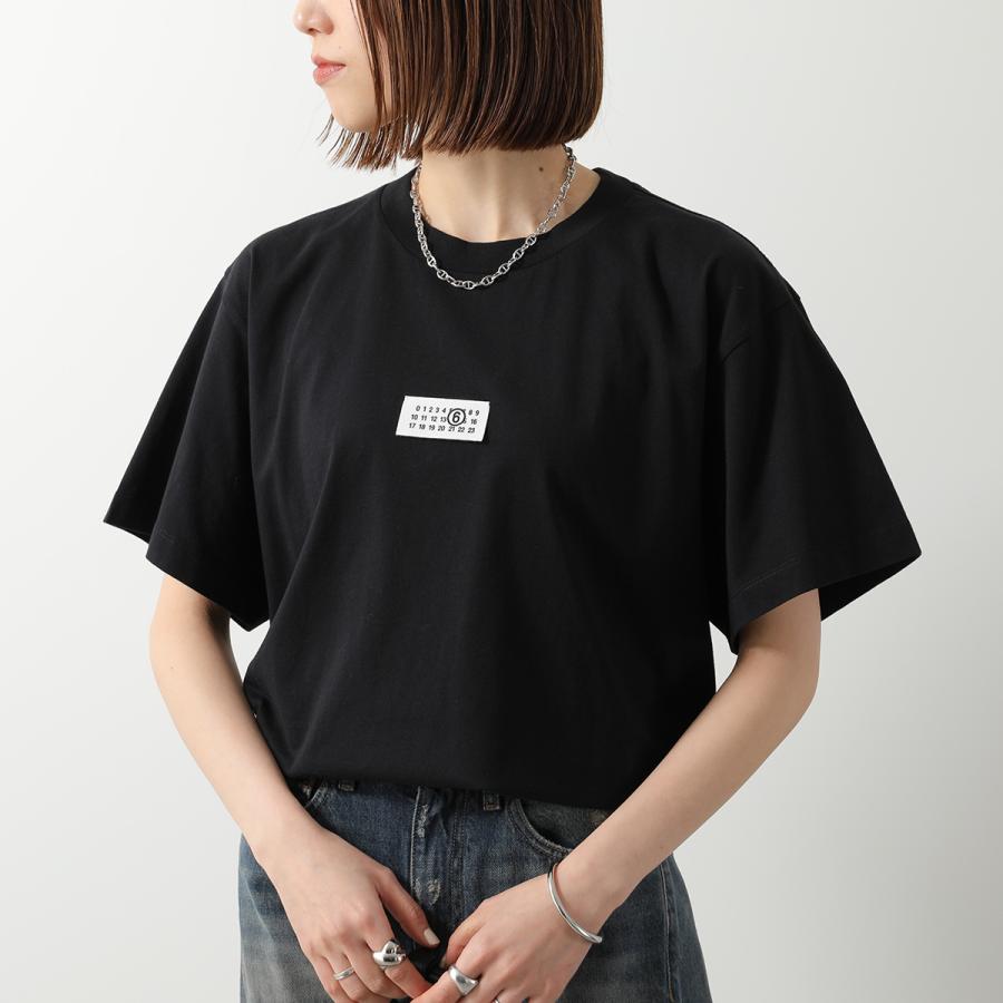 MM6 maison margiela ナンバリング 黒 半袖Tシャツ MM6 エムエムシックス メゾンマルジェラ Tシャツ SH0GC0032 M20170