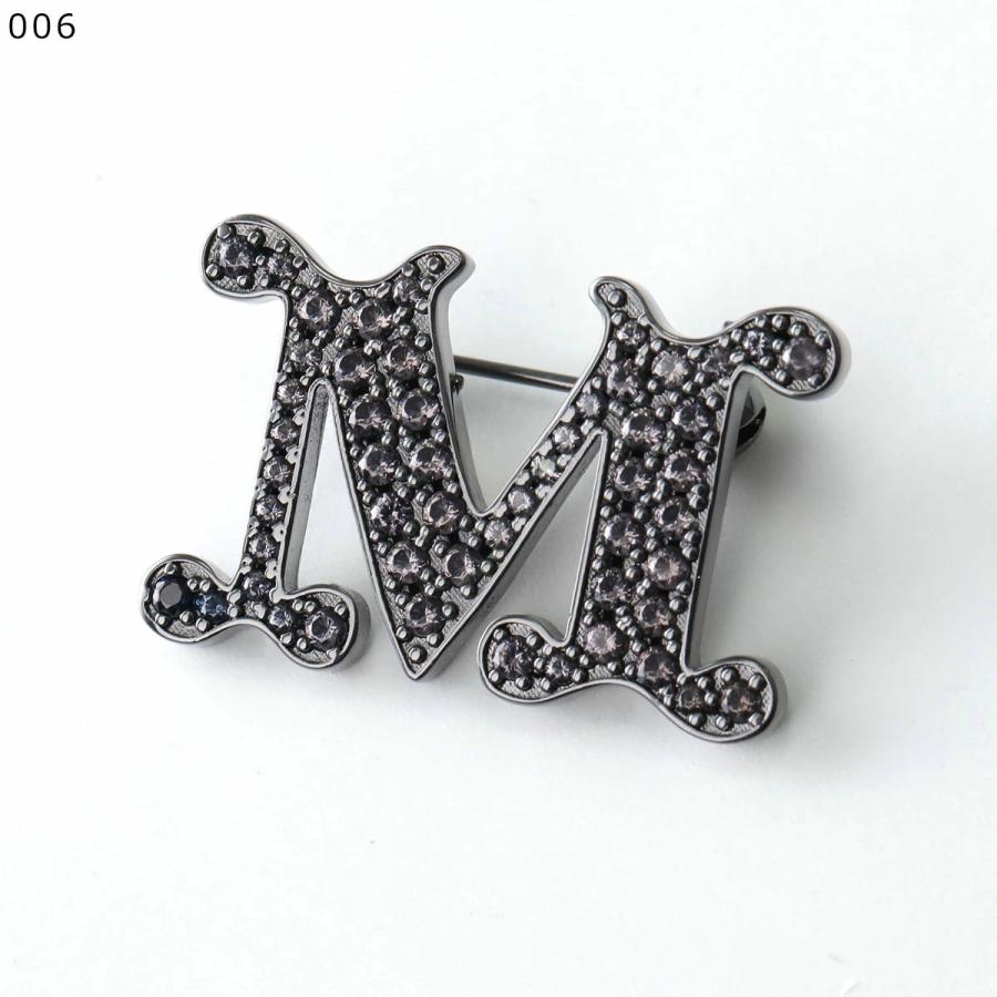 MAX MARA マックスマーラ ブローチ FACELLA ファチェッラ レディース アクセサリー ピンバッチ クリスタル ロゴ カラー3色の画像