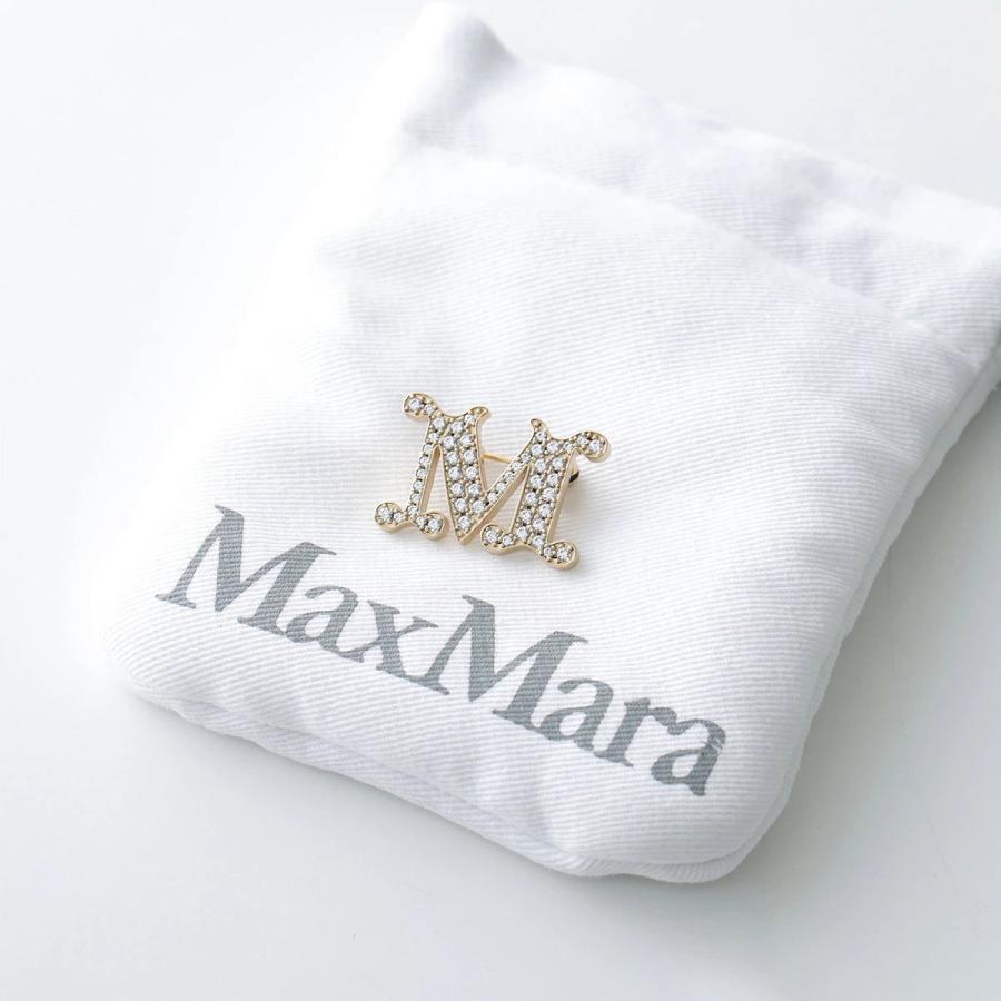 MAX MARA マックスマーラ ブローチ FACELLA ファチェッラ レディース アクセサリー ピンバッチ クリスタル ロゴ カラー3色の画像