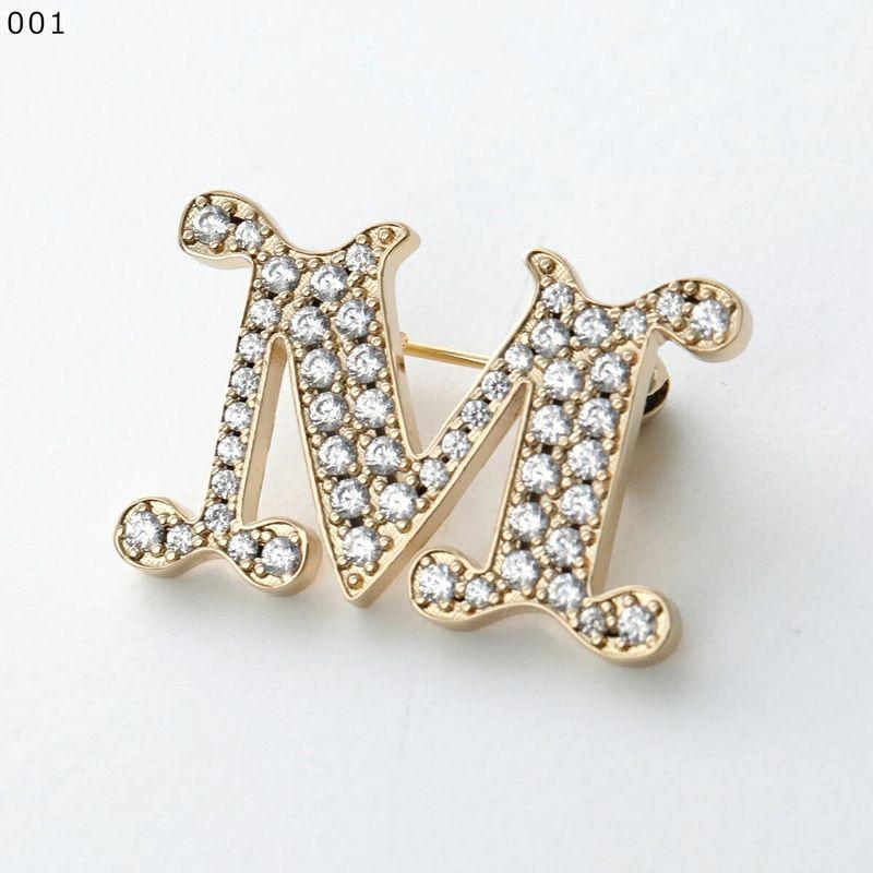 MAX MARA 新品　ブローチ　M イエローゴールド Max Mara（マックスマーラ） ブローチ FACELLA ファチェッラ