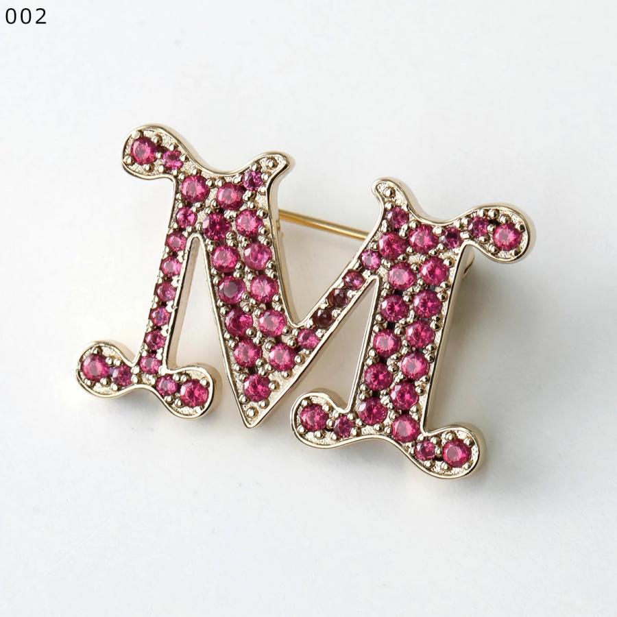 MAX MARA マックスマーラ ブローチ FACELLA ファチェッラ レディース アクセサリー ピンバッチ クリスタル ロゴ カラー3色の画像