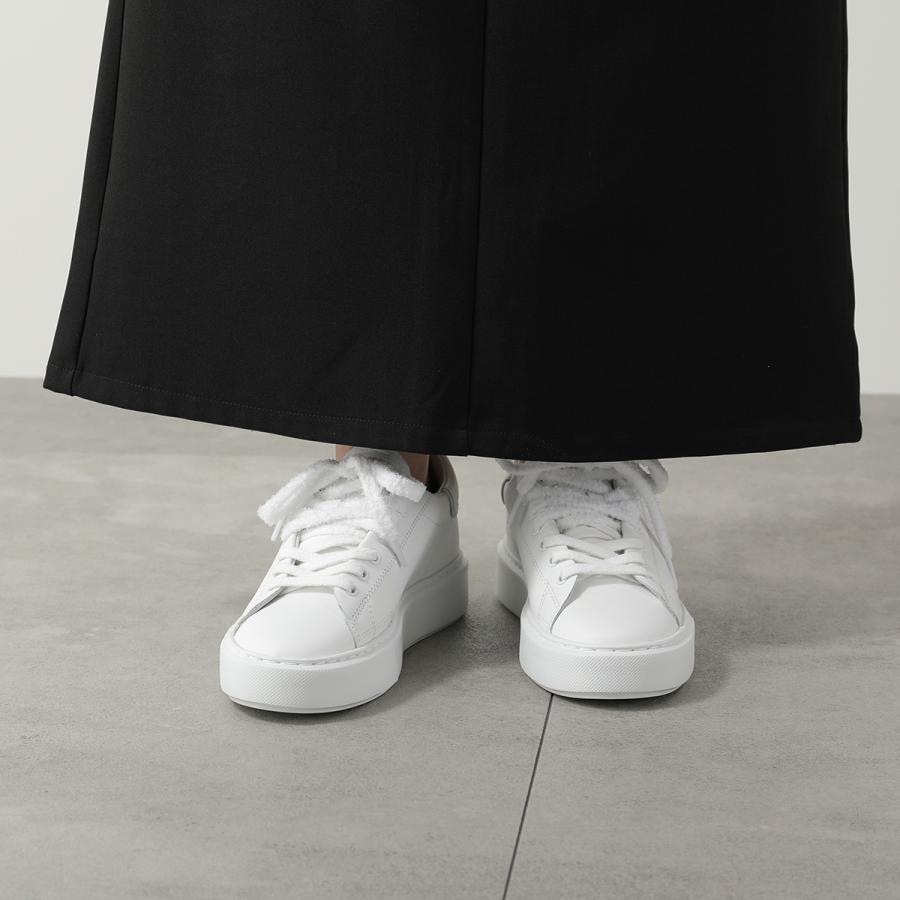D.A.T.E. デイト スニーカー SFERA CALF スフェラ カーフ レディース レザー ローカット レースアップ 厚底 ロゴ シューズ 靴 WHITEの画像