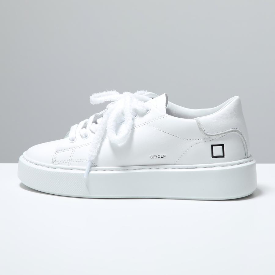 D.A.T.E. デイト スニーカー SFERA CALF スフェラ カーフ レディース レザー ローカット レースアップ 厚底 ロゴ シューズ 靴 WHITEの画像