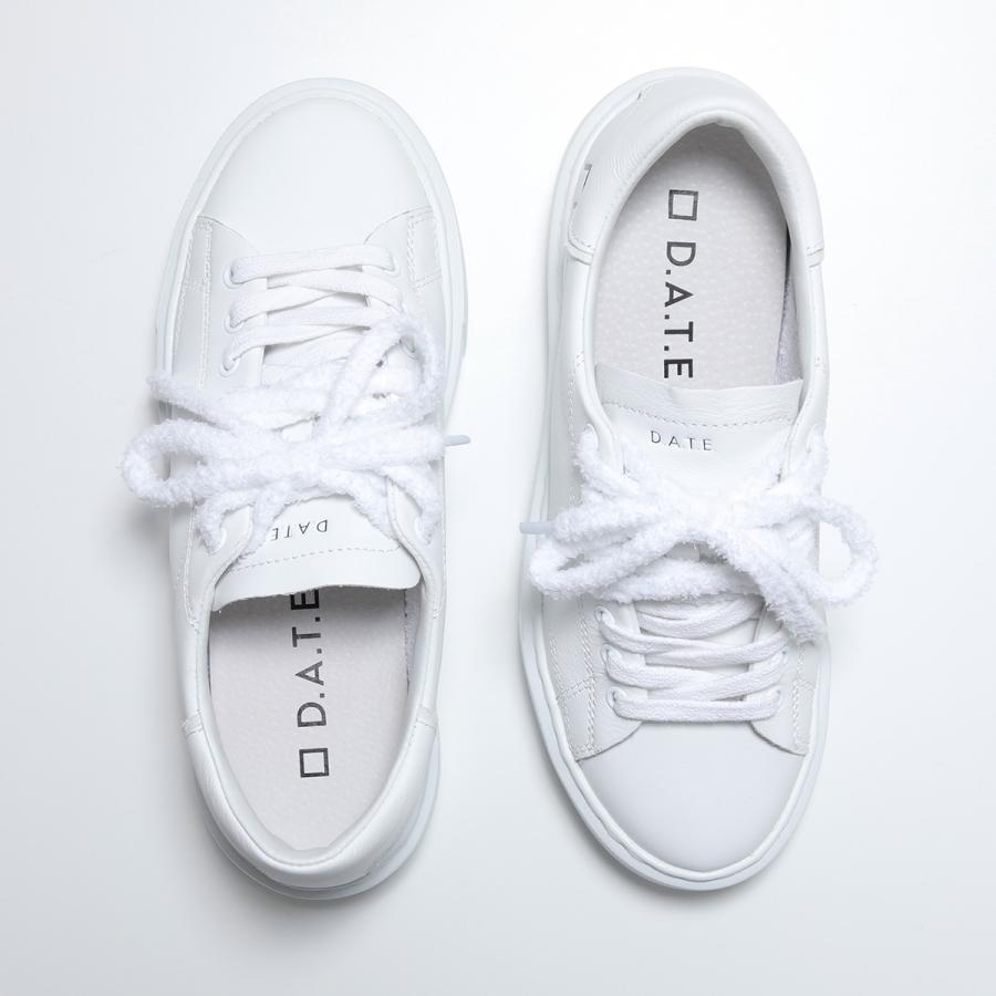 D.A.T.E. デイト スニーカー SFERA CALF スフェラ カーフ レディース レザー ローカット レースアップ 厚底 ロゴ シューズ 靴 WHITEの画像