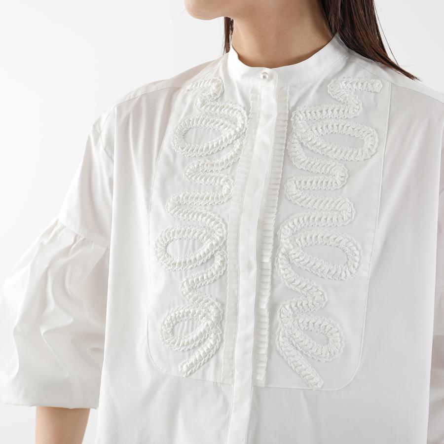 MARILYN MOON SOI-MeME マリリンムーン ソワメム ブラウス diamond tuck embroidery blouse 4261-103 レディース ダイヤタック刺繍 カラー3色の画像
