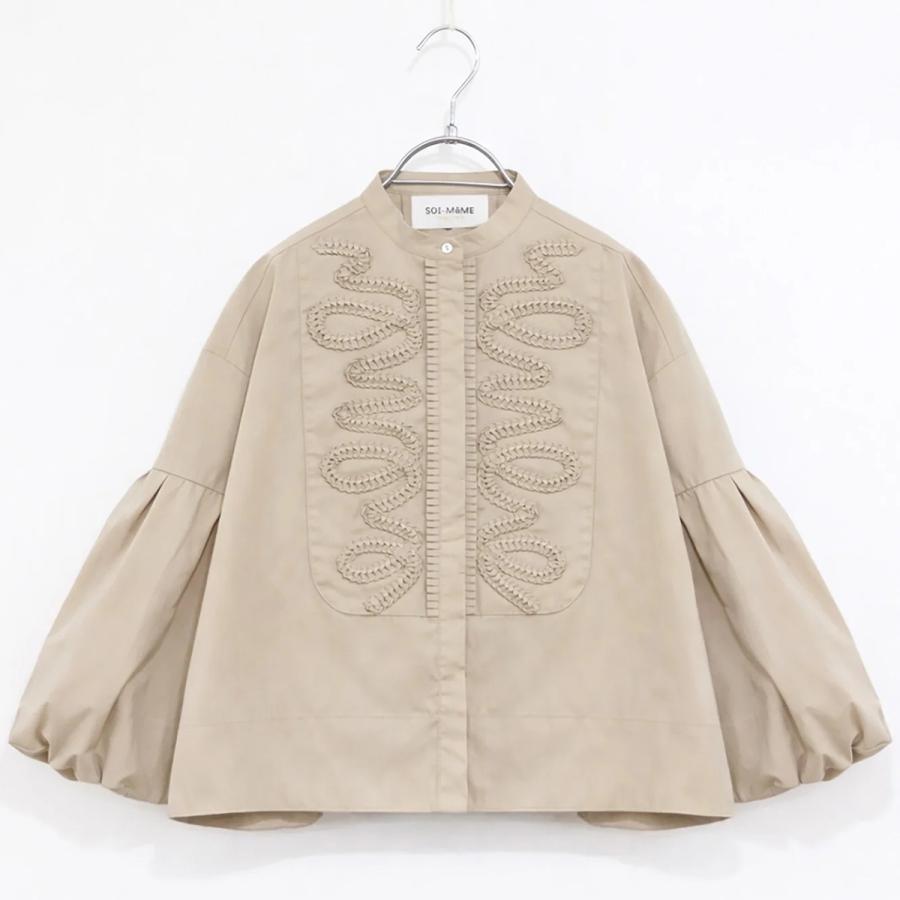MARILYN MOON SOI-MeME マリリンムーン ソワメム ブラウス diamond tuck embroidery blouse 4261-103 レディース ダイヤタック刺繍 カラー3色の画像