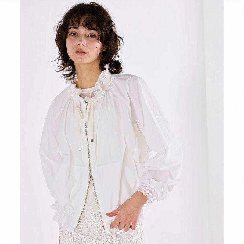 Marilyn Moon（マリリンムーン） ブルゾン pleats sheer dolman