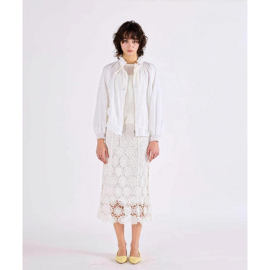 Marilyn Moon（マリリンムーン） ブルゾン pleats sheer dolman