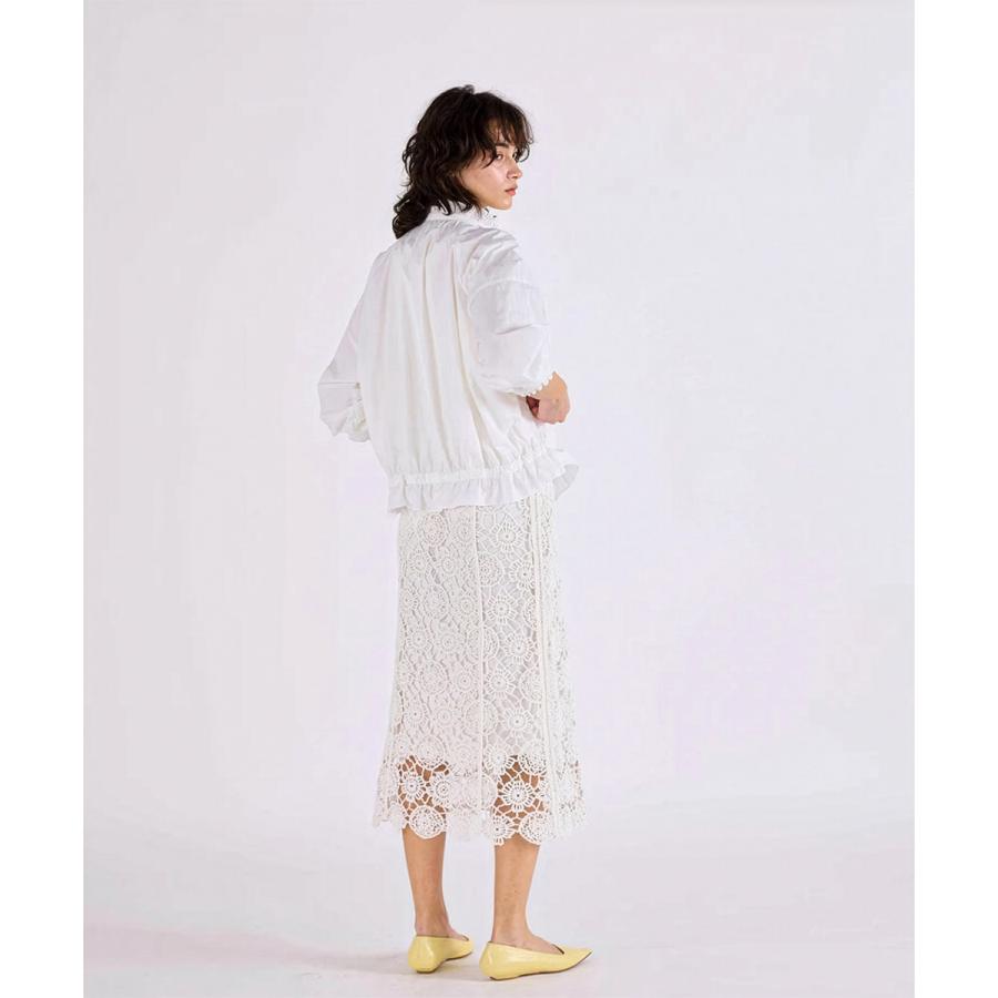 Marilyn Moon（マリリンムーン） ブルゾン pleats sheer dolman