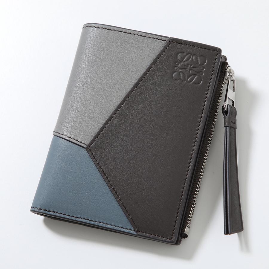 希少✨ロエベ 二つ折り財布 パズル レザー アナグラム ロゴ型押し バイカラー LOEWE（ロエベ） 二つ折り財布 PUZZLE EDGE SLIM パズル C510W73X08