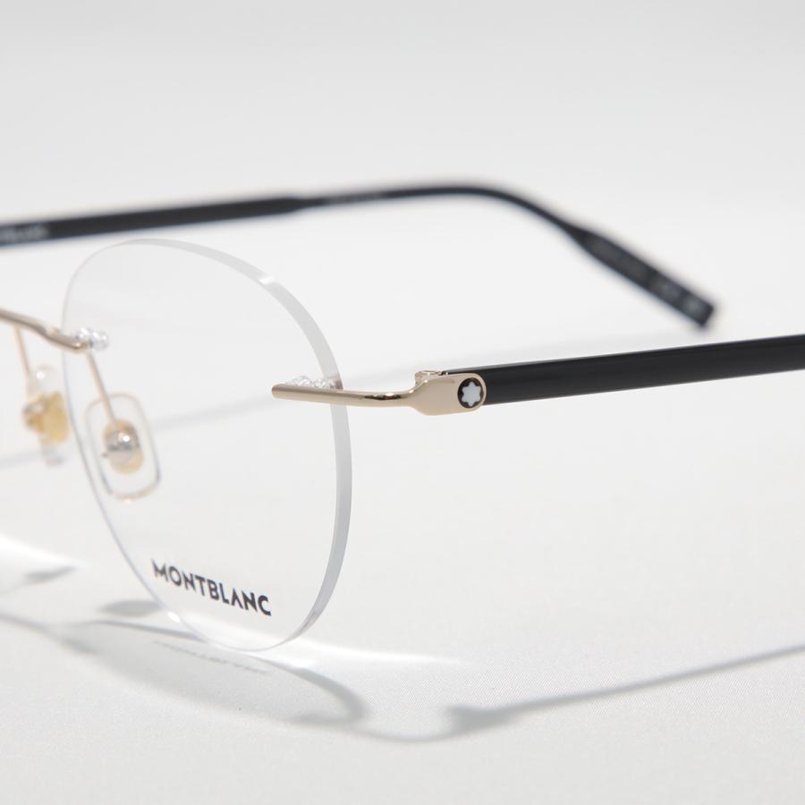 MONTBLANC（モンブラン） メガネ MB0224O メンズ ボストン型 リムレス