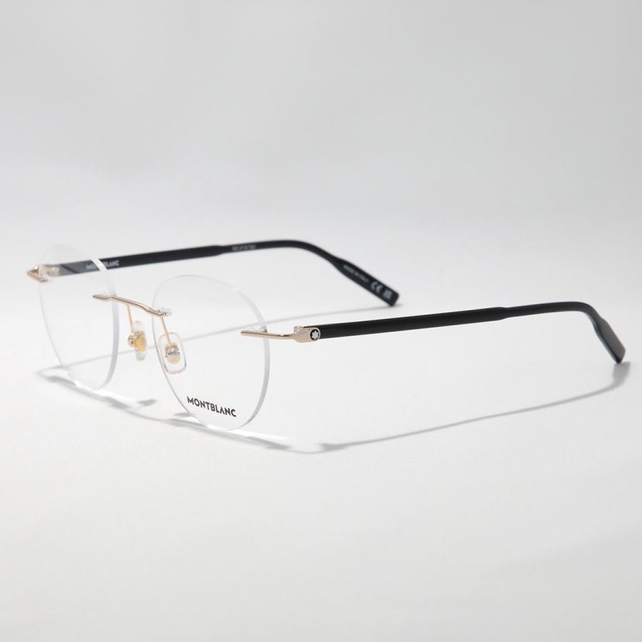 MONTBLANC（モンブラン） メガネ MB0224O メンズ ボストン型 リムレス