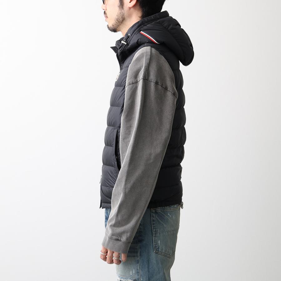 MONCLER モンクレール ダウンベスト MARSEILLAN マルセイヤン 1A00019 597X2 メンズ フード付き ジレ アイコンパッチ 999 L10911A00019597X2999の画像