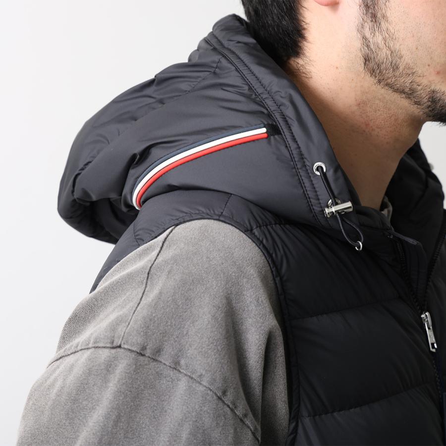 MONCLER モンクレール ダウンベスト MARSEILLAN マルセイヤン 1A00019 597X2 メンズ フード付き ジレ アイコンパッチ 999 L10911A00019597X2999の画像