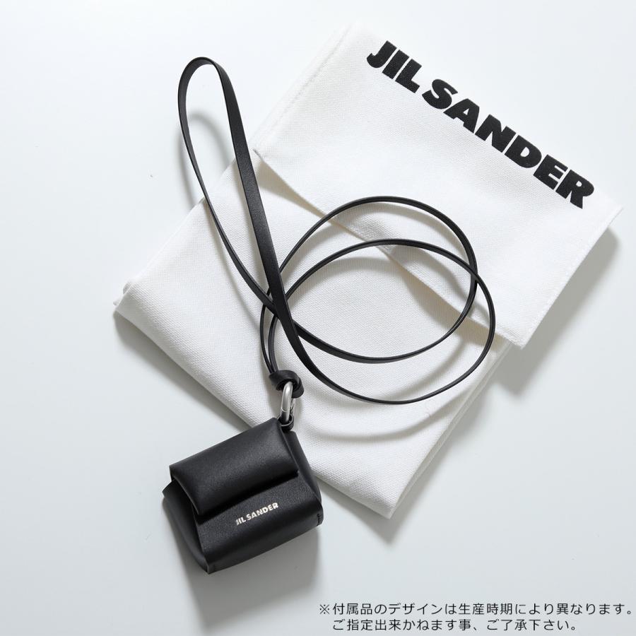 JIL SANDER ジルサンダー イヤホンケース J28VL0006 P5713 メンズ Air Pods エアポッズ レザー ネックストラップ ロゴ 001/BLACK J28VL0006P5713001の画像
