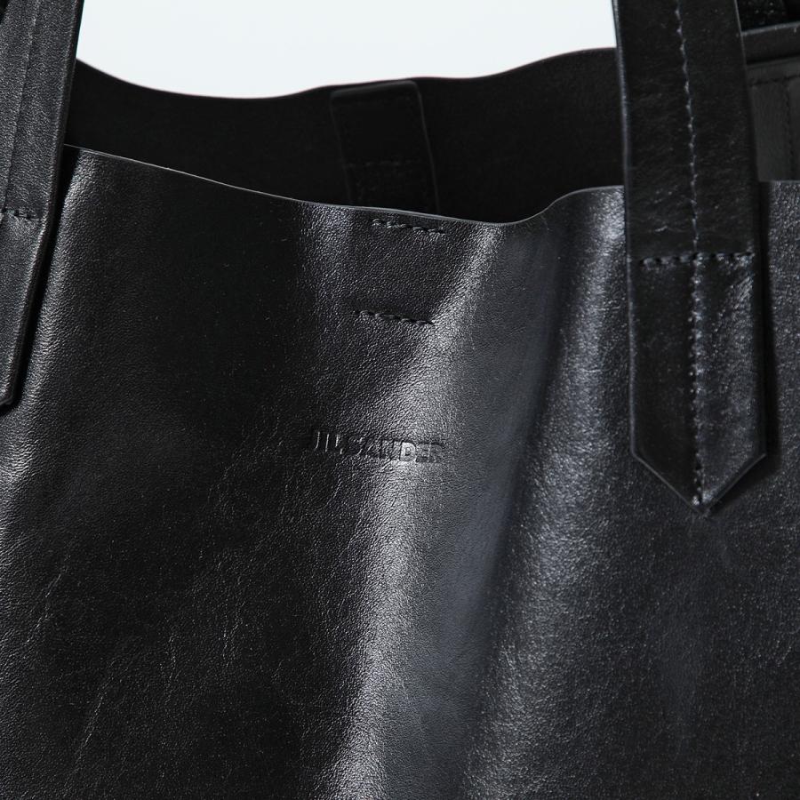 JIL SANDER レザートート ブラック 大容量 A4/PC可 定価19万 JIL SANDER（ジルサンダー） トートバッグ Tape Tote MD ミディアム