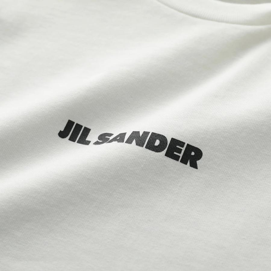 JIL SANDER ジルサンダー 半袖 Tシャツ J02GC0142 J20103 レディース ロゴ カットソー ロゴT コットン クルーネック 102/PORCELAINの画像