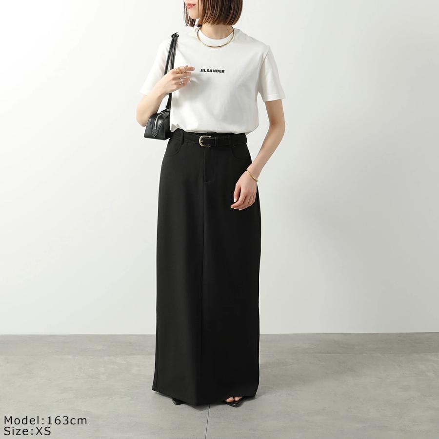 JIL SANDER ジルサンダー 半袖 Tシャツ J02GC0142 J20103 レディース ロゴ カットソー ロゴT コットン クルーネック 102/PORCELAINの画像