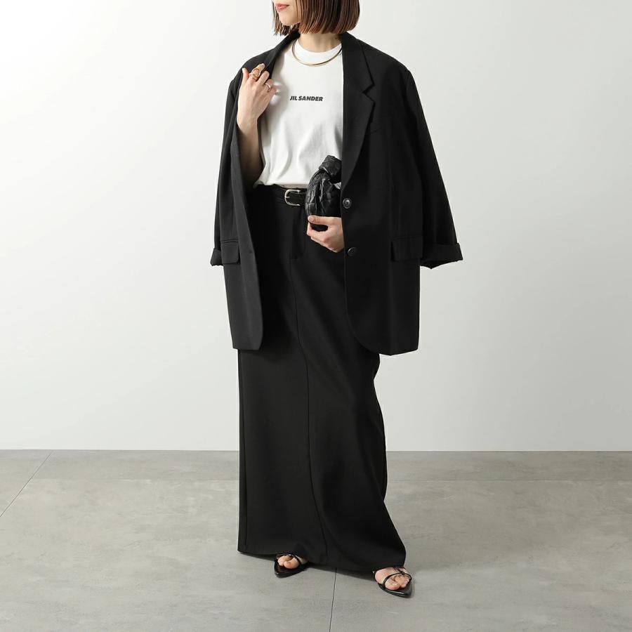 JIL SANDER ジルサンダー 半袖 Tシャツ J02GC0142 J20103 レディース ロゴ カットソー ロゴT コットン クルーネック 102/PORCELAINの画像