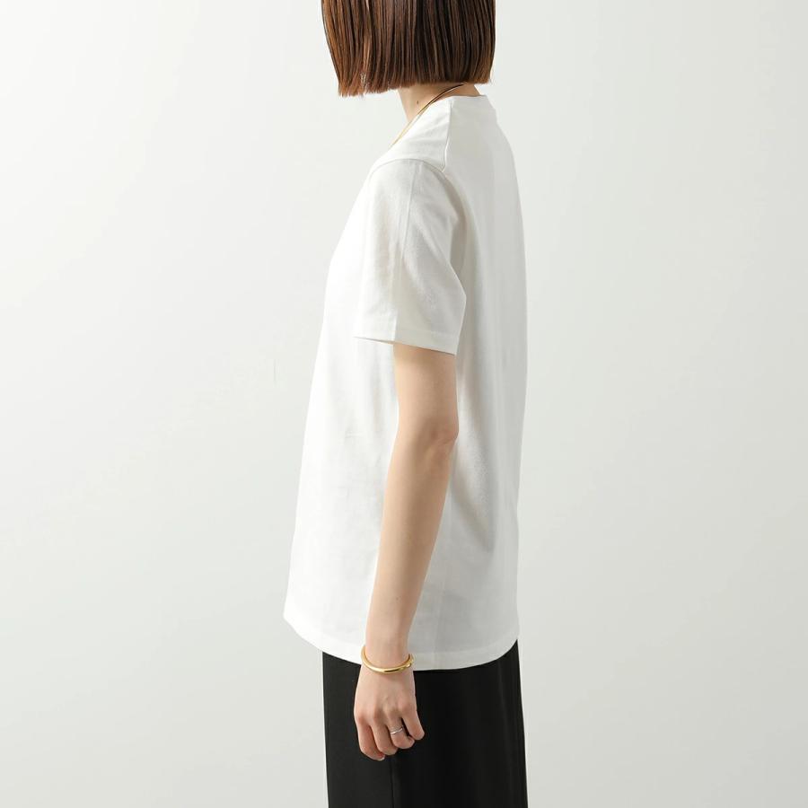 JIL SANDER ジルサンダー 半袖 Tシャツ J02GC0142 J20103 レディース ロゴ カットソー ロゴT コットン クルーネック 102/PORCELAINの画像