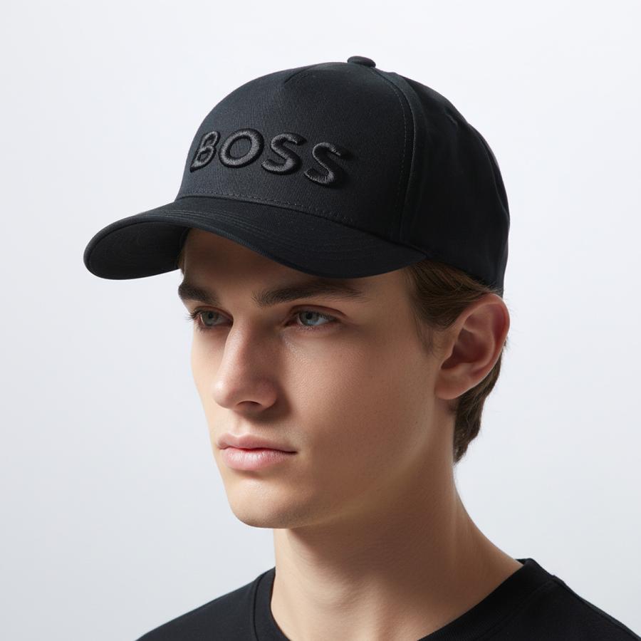 新品未使用◎HUGO BOSS ブラック ベースボールキャップ　ユニセックス　黒 HUGO BOSS（ヒューゴ・ボス） ベースボールキャップ Zed-BOSS-Stripe