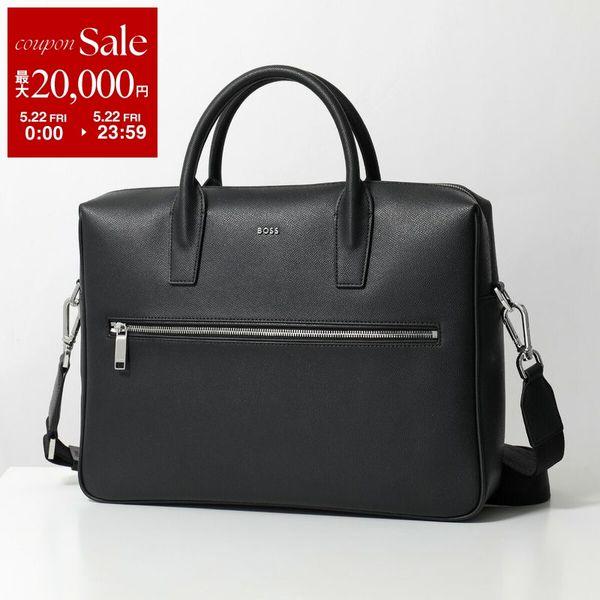 HUGO BOSS ヒューゴボス シングルドキュメントケース Daxter Doc case 50558430 メンズ ブリーフケース メタルロゴ エコレザー 鞄 001の画像