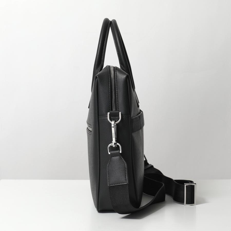 HUGO BOSS ヒューゴボス シングルドキュメントケース Daxter Doc case 50558430 メンズ ブリーフケース メタルロゴ エコレザー 鞄 001の画像