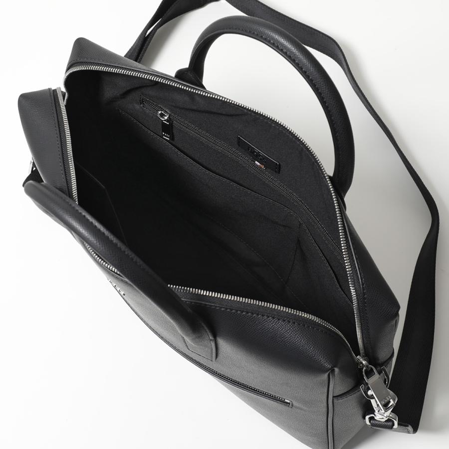 HUGO BOSS ヒューゴボス シングルドキュメントケース Daxter Doc case 50558430 メンズ ブリーフケース メタルロゴ エコレザー 鞄 001の画像