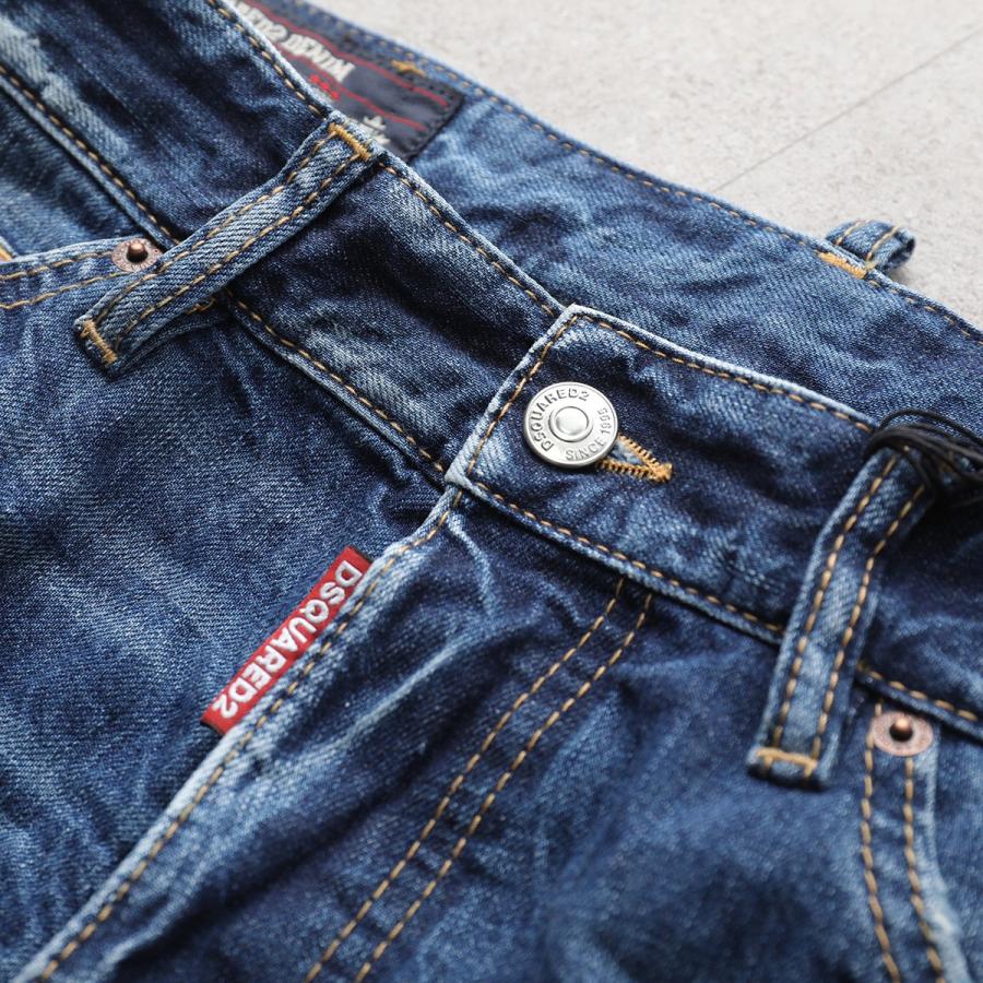 DSQUARED2 ディースクエアード ジーンズ Teddy Jean S74LB1854 D30011 メンズ デニムパンツ ウォッシュ ダメージ スキニー スリム 470の画像