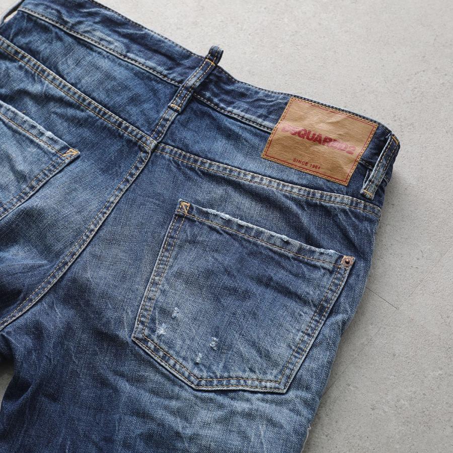 DSQUARED2 ディースクエアード ジーンズ Teddy Jean S74LB1854 D30011 メンズ デニムパンツ ウォッシュ ダメージ スキニー スリム 470の画像