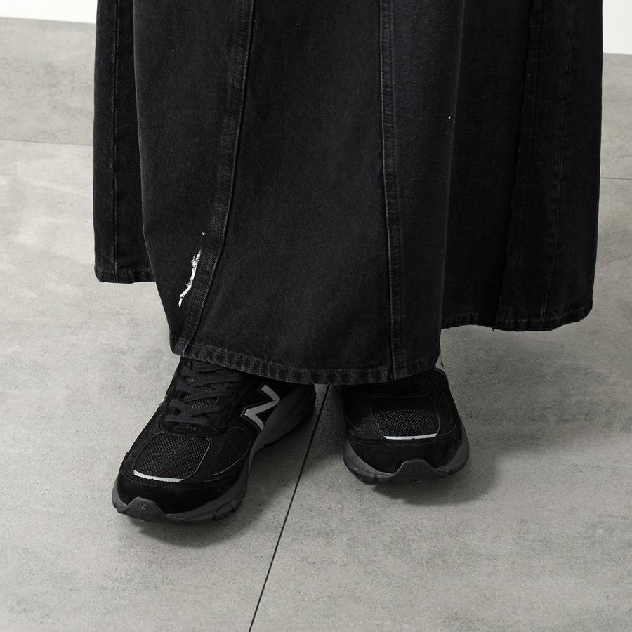 New Balance ニューバランス スニーカー U990BL4 レディース ローカット スウェード × メッシュ Made in USA 990v4 Dウィズ シューズ 靴 ブラックの画像